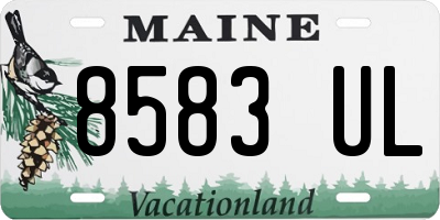 ME license plate 8583UL