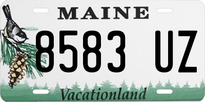 ME license plate 8583UZ