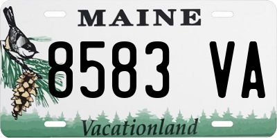 ME license plate 8583VA