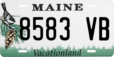 ME license plate 8583VB