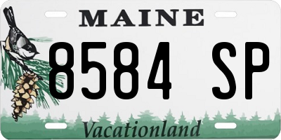 ME license plate 8584SP