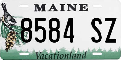 ME license plate 8584SZ