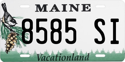 ME license plate 8585SI