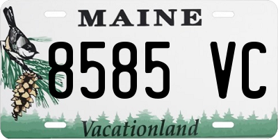 ME license plate 8585VC