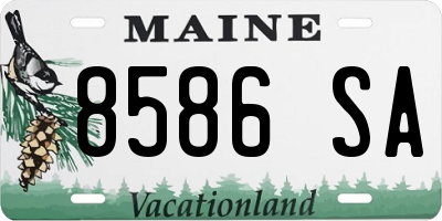 ME license plate 8586SA