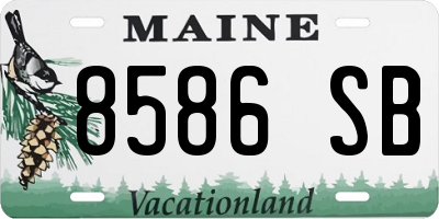 ME license plate 8586SB