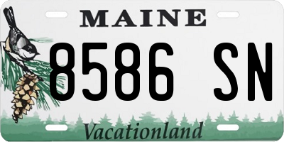 ME license plate 8586SN