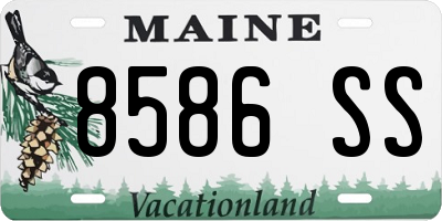 ME license plate 8586SS