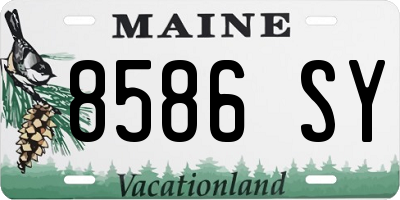 ME license plate 8586SY