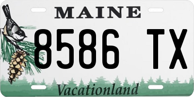 ME license plate 8586TX