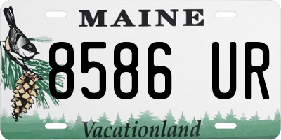 ME license plate 8586UR