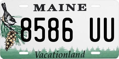 ME license plate 8586UU