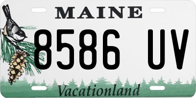 ME license plate 8586UV