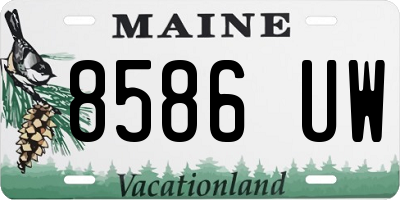 ME license plate 8586UW