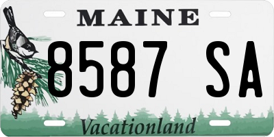 ME license plate 8587SA