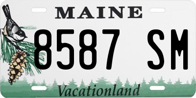 ME license plate 8587SM