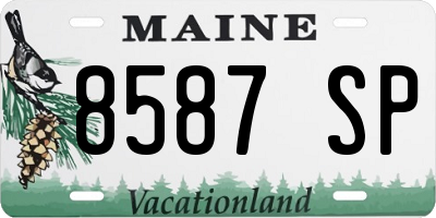 ME license plate 8587SP