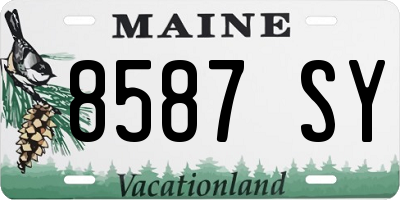 ME license plate 8587SY
