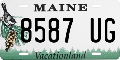 ME license plate 8587UG