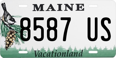 ME license plate 8587US