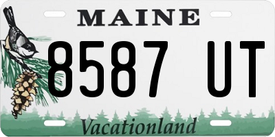 ME license plate 8587UT