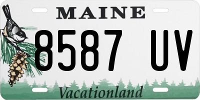 ME license plate 8587UV