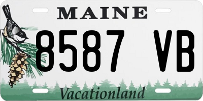 ME license plate 8587VB