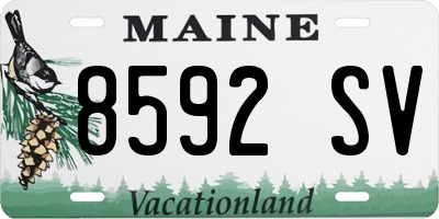 ME license plate 8592SV