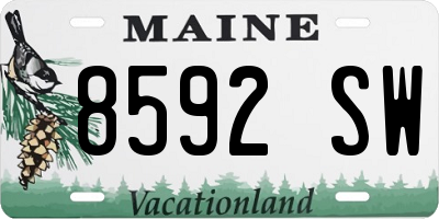 ME license plate 8592SW
