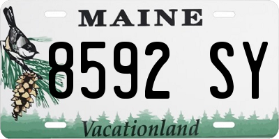 ME license plate 8592SY