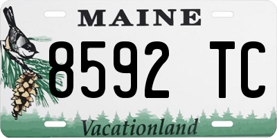 ME license plate 8592TC