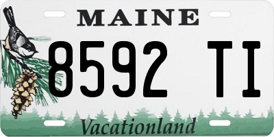 ME license plate 8592TI