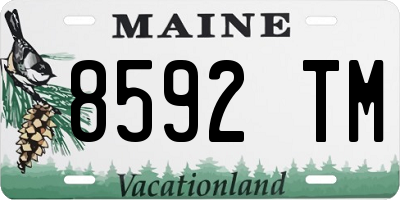 ME license plate 8592TM
