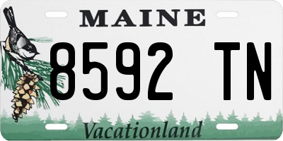 ME license plate 8592TN