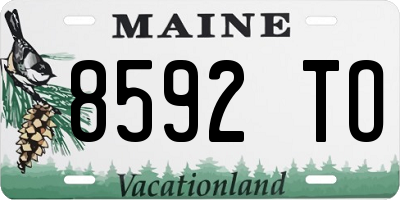ME license plate 8592TO
