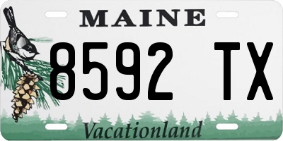 ME license plate 8592TX