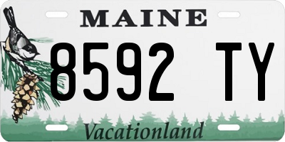 ME license plate 8592TY