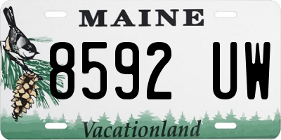 ME license plate 8592UW