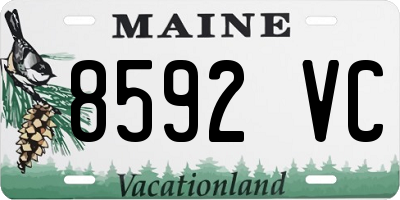 ME license plate 8592VC