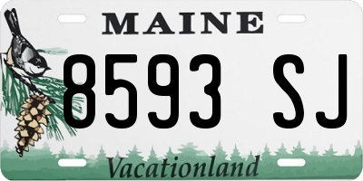 ME license plate 8593SJ