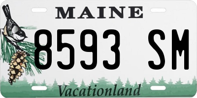 ME license plate 8593SM