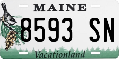 ME license plate 8593SN