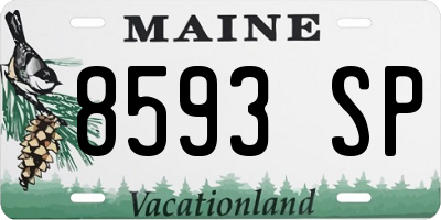 ME license plate 8593SP