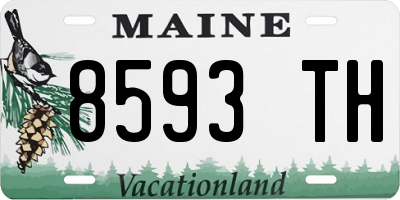 ME license plate 8593TH
