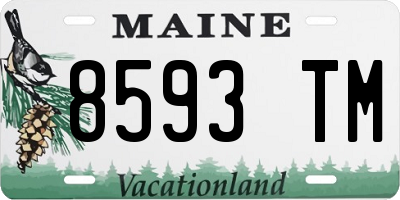 ME license plate 8593TM