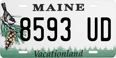ME license plate 8593UD