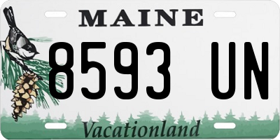 ME license plate 8593UN