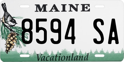 ME license plate 8594SA