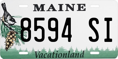 ME license plate 8594SI