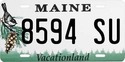ME license plate 8594SU